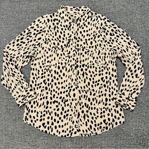 Chico's Cheetah Print Button-Down Blouse